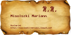 Misolszki Mariann névjegykártya